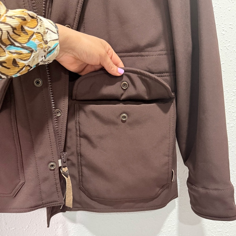 STS Ranchwear Brown Work Jacket with Rodeo Contest Patch L - Picture 6 of 12